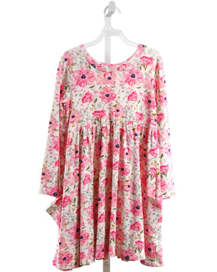 SWEET HONEY  PINK PIQUE FLORAL PRINTED DESIGN DRESS