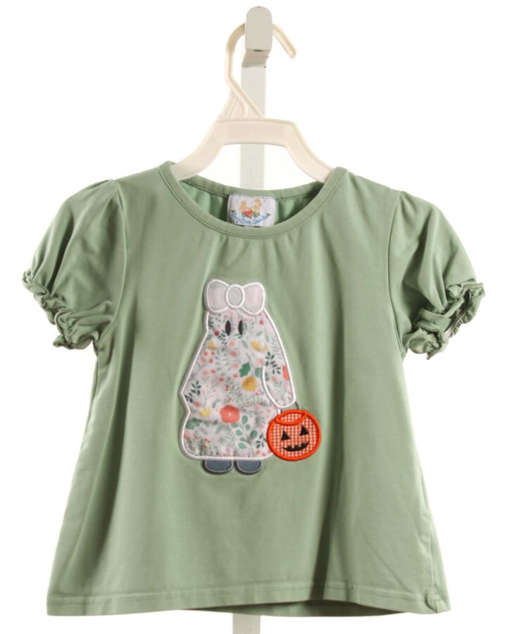 BUSY BEES SMOCKS  GREEN    KNIT SS SHIRT