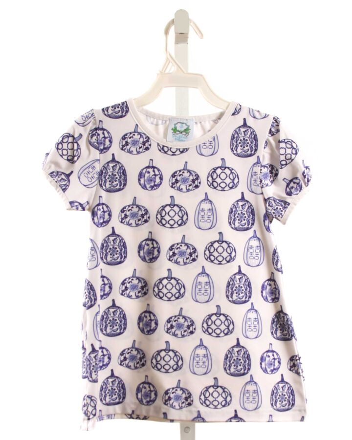 SOUTHERN TATERS  BLUE   PRINTED DESIGN KNIT DRESS