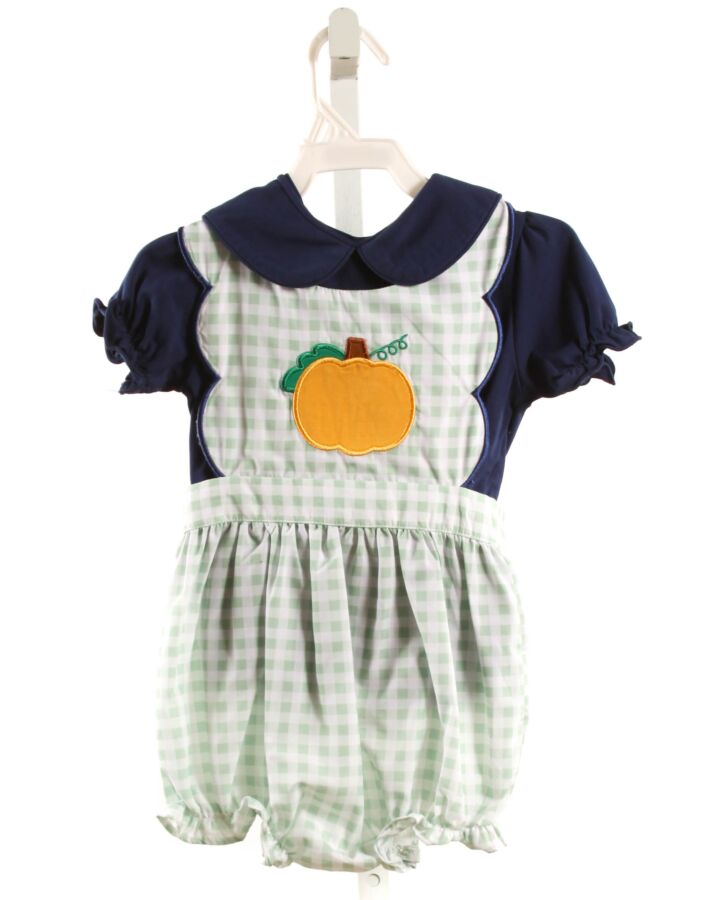 BUSY BEES SMOCKS  MINT  GINGHAM  KNIT BUBBLE