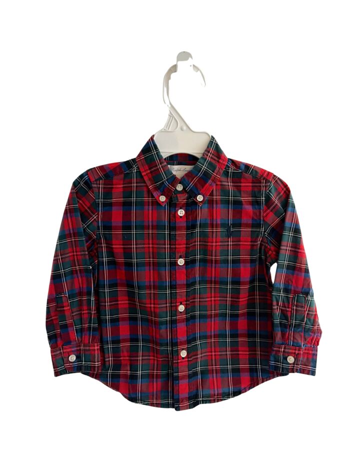 RALPH LAUREN  RED  PLAID  DRESS SHIRT