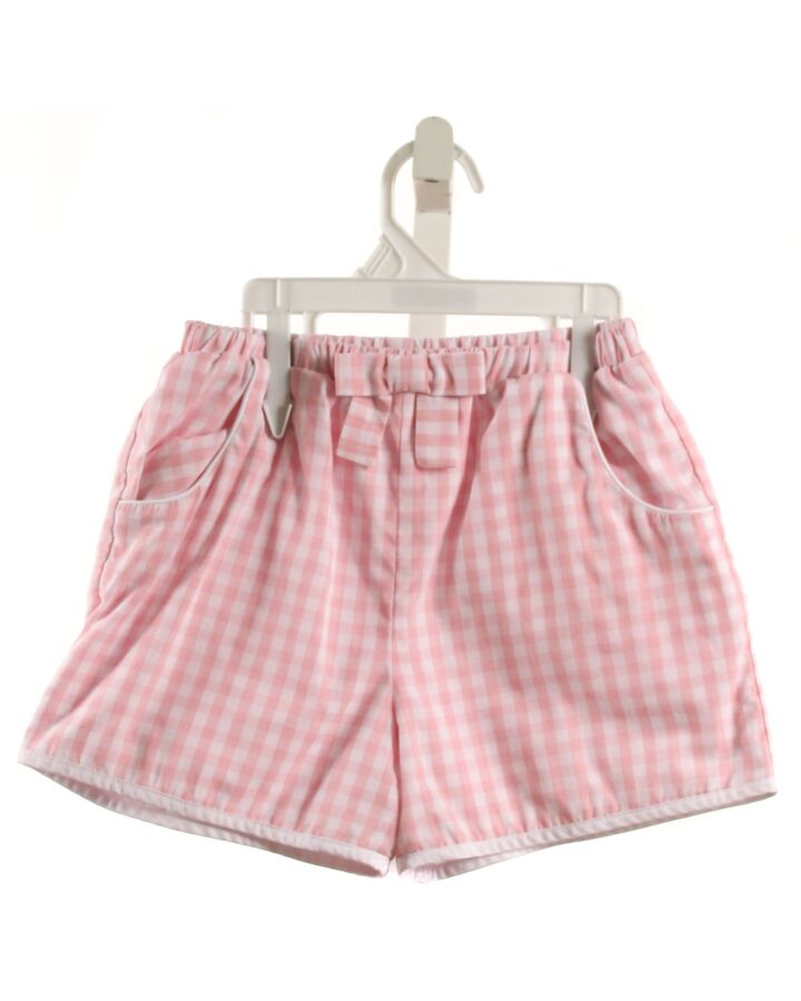 THE BEAUFORT BONNET COMPANY  PINK  GINGHAM  SHORTS WITH BOW