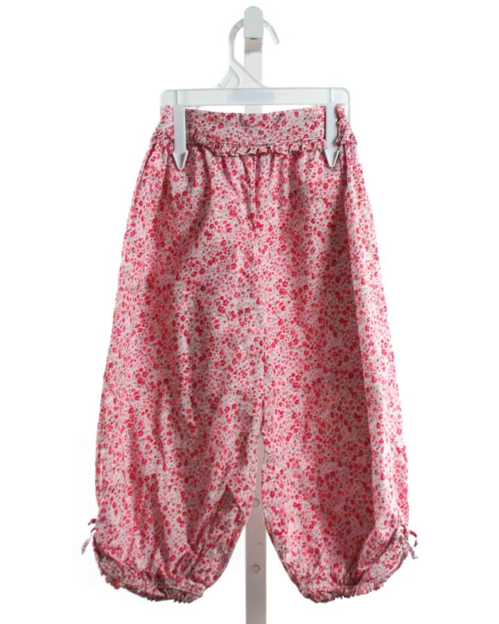 RED BEANS  HOT PINK  FLORAL  PANTS