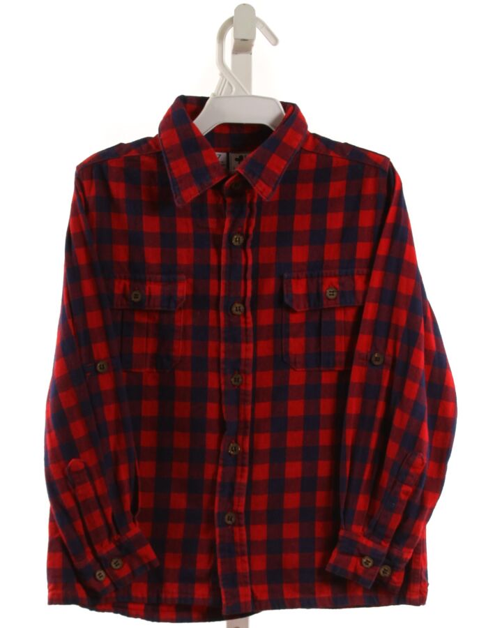 BUSY BEES  RED FLANNEL GINGHAM  DRESS SHIRT