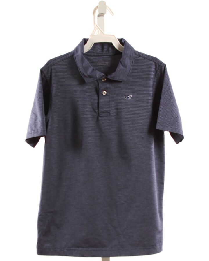 VINEYARD VINES  BLUE  STRIPED  KNIT SS SHIRT