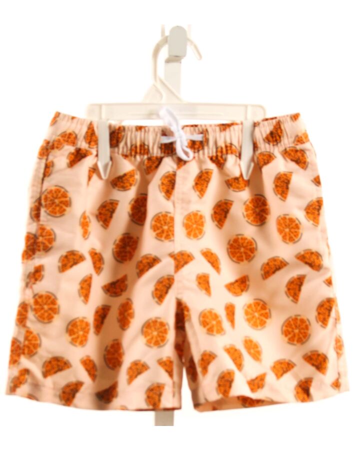 THE OAKS APPAREL   ORANGE   PRINTED DESIGN SWIM TRUNKS