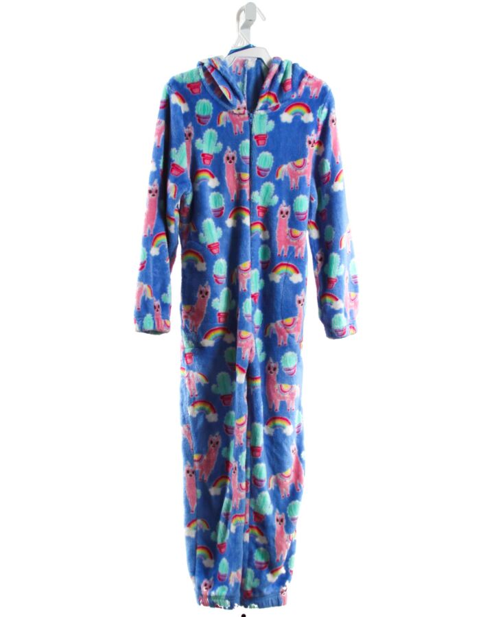 CANDY PINK  MULTI-COLOR FLEECE  PRINTED DESIGN LOUNGEWEAR