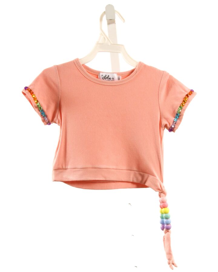 LOLA + THE BOYS  PINK    KNIT SS SHIRT