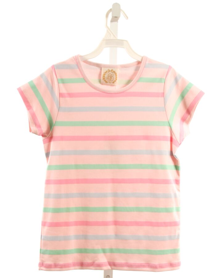 THE BEAUFORT BONNET COMPANY  PINK  STRIPED  KNIT SS SHIRT