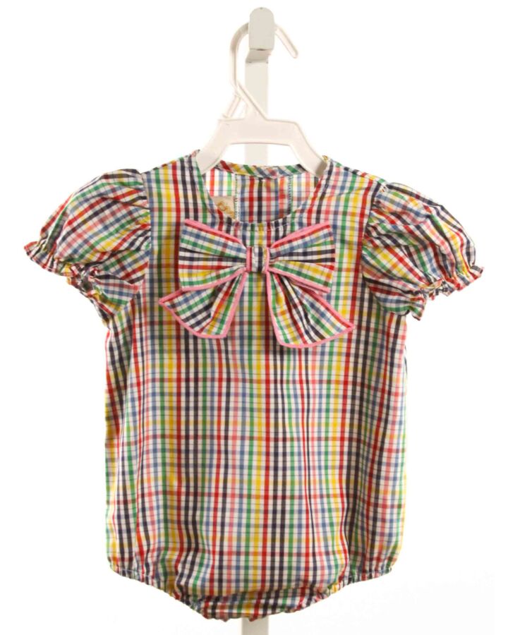 THE BEAUFORT BONNET COMPANY  MULTI-COLOR  PLAID  SHIRT-SS WITH BOW