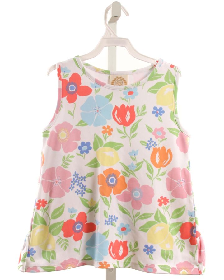 THE BEAUFORT BONNET COMPANY  WHITE  FLORAL  SLEEVELESS SHIRT