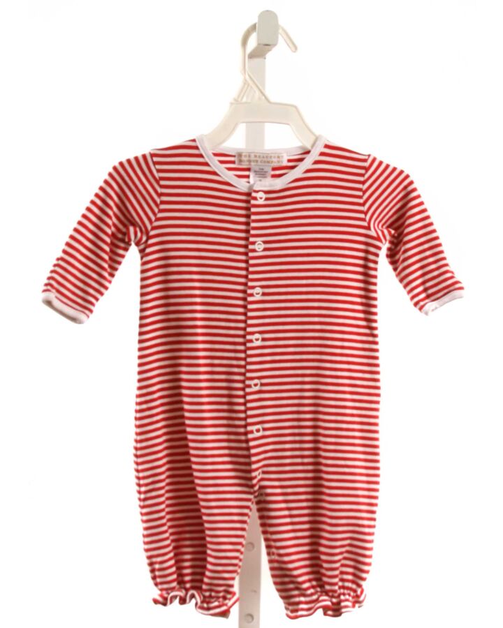 THE BEAUFORT BONNET COMPANY  RED  STRIPED  KNIT ROMPER