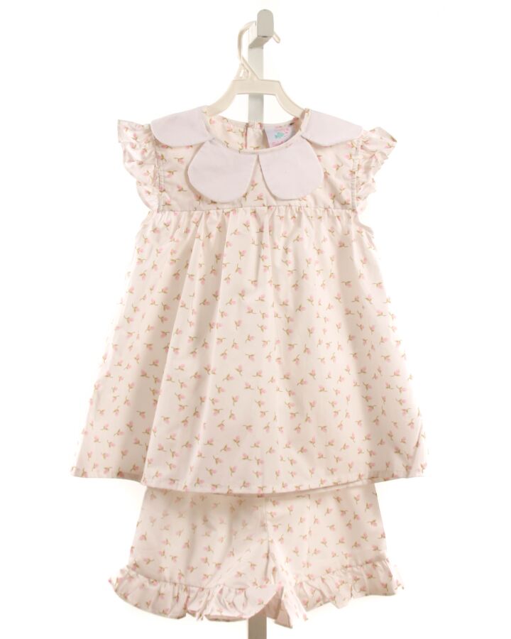 STITCHY FISH  WHITE  FLORAL  2-PIECE OUTFIT