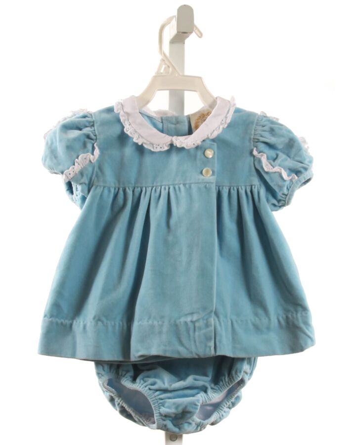 THE BEAUFORT BONNET COMPANY  AQUA VELVET   2-PIECE OUTFIT WITH EYELET TRIM