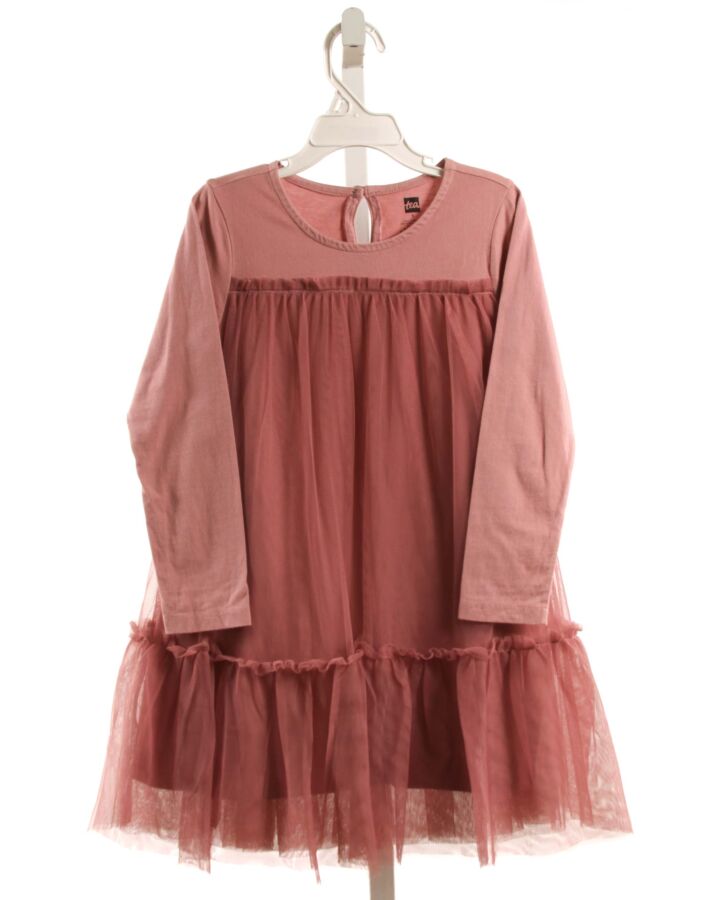 TEA  PINK TULLE   KNIT DRESS