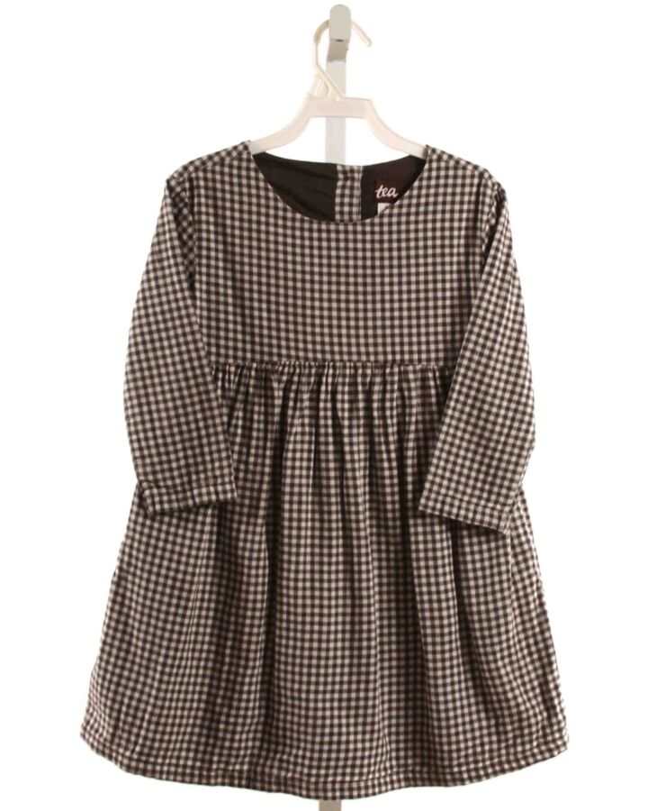 TEA  BLACK  GINGHAM  DRESS