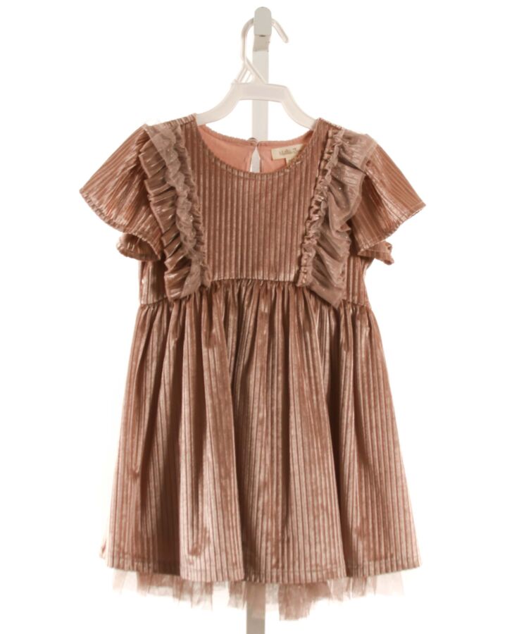 MATILDA JANE  BROWN VELOUR   PARTY DRESS WITH TULLE