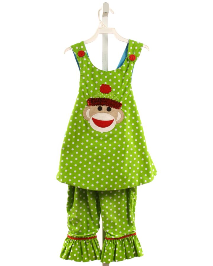 KELLY'S KIDS  GREEN  POLKA DOT  2-PIECE OUTFIT
