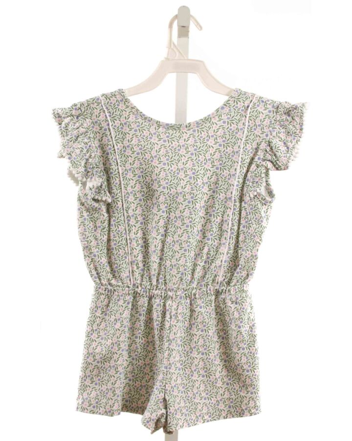 LILA + HAYES  GREEN  FLORAL  KNIT ROMPER