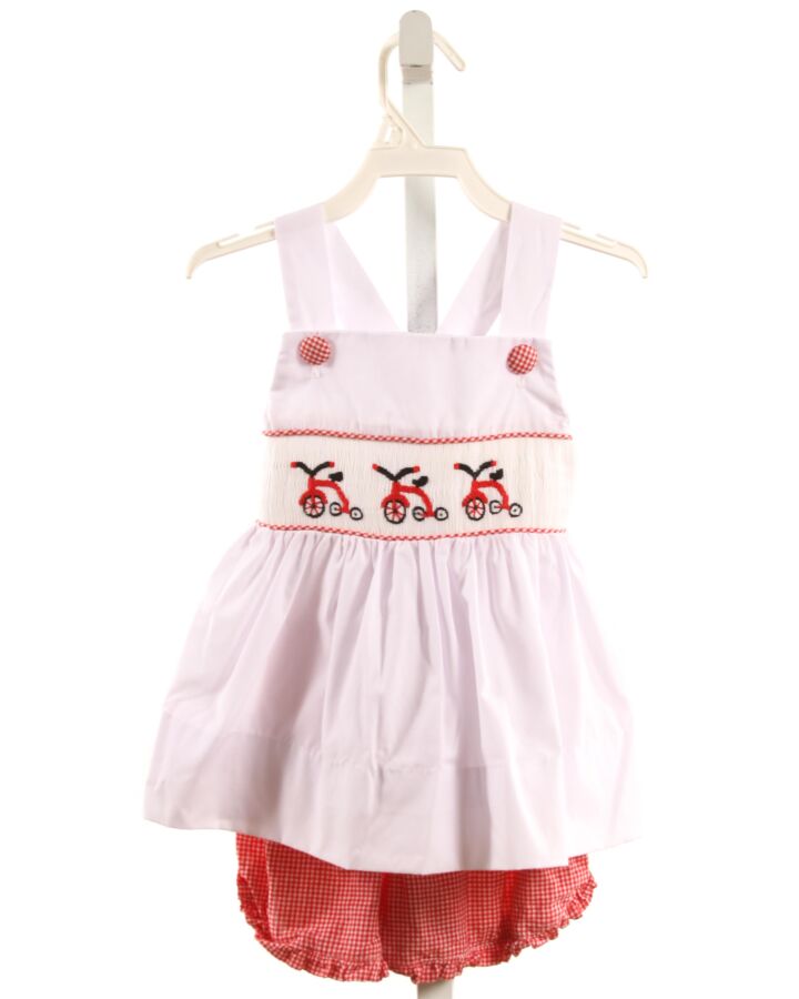 SMOCKINGBIRD  RED  GINGHAM SMOCKED 2-PIECE OUTFIT