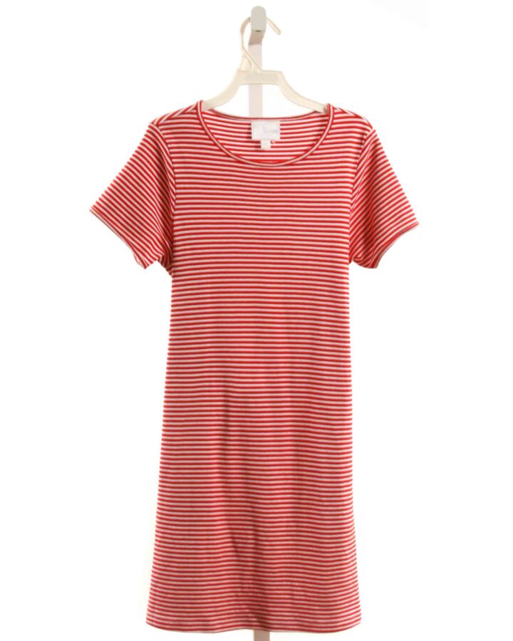 LITTLE ENGLISH  RED  STRIPED  KNIT DRESS