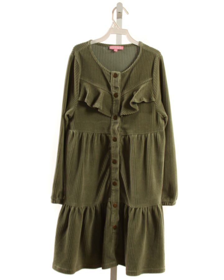 BISBY BY LITTLE ENGLISH  GREEN CORDUROY   DRESS