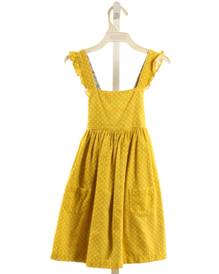 MINI BODEN  YELLOW CORDUROY POLKA DOT  DRESS