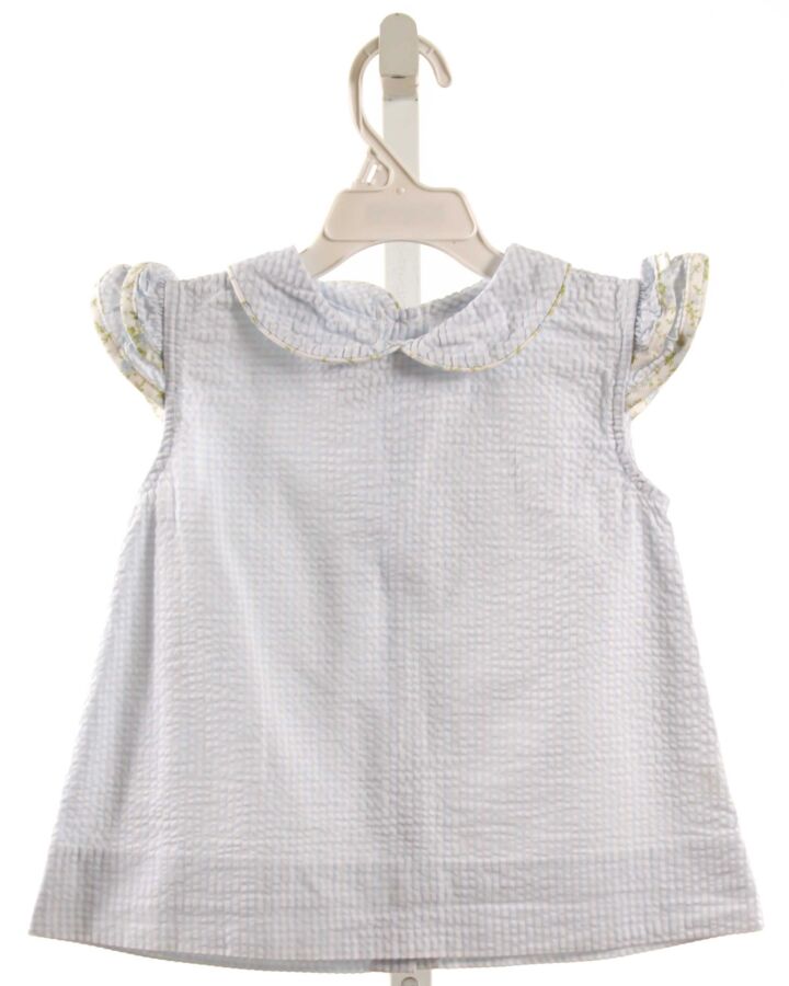 ALICE KATHLEEN  LT BLUE SEERSUCKER GINGHAM  SHIRT-SS