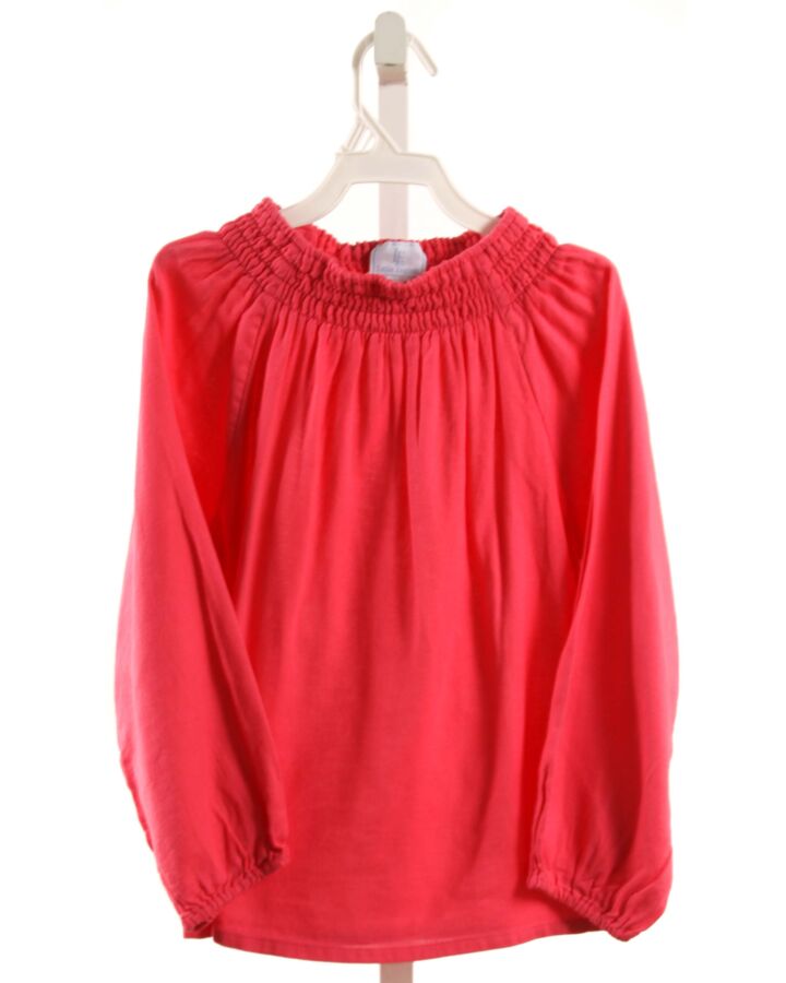 LITTLE ENGLISH  HOT PINK   SMOCKED SHIRT-LS
