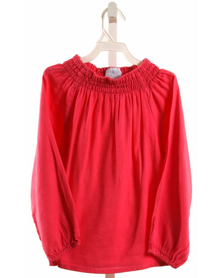 LITTLE ENGLISH  HOT PINK   SMOCKED SHIRT-LS