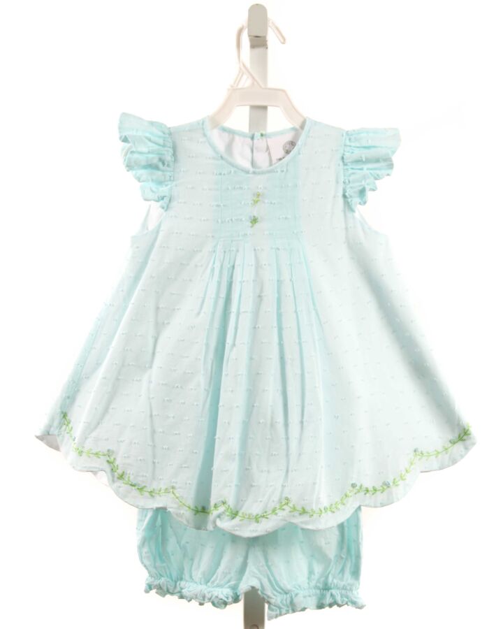 THE PROPER PEONY  AQUA  SWISS DOT EMBROIDERED 2-PIECE OUTFIT