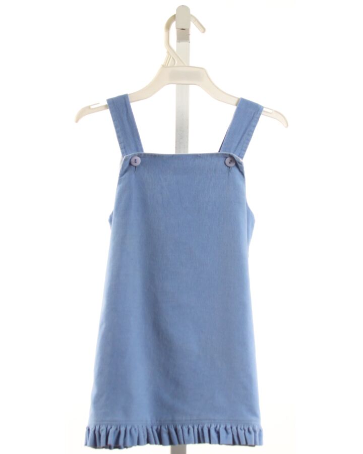 RAGSLAND  BLUE CORDUROY   DRESS WITH RUFFLE