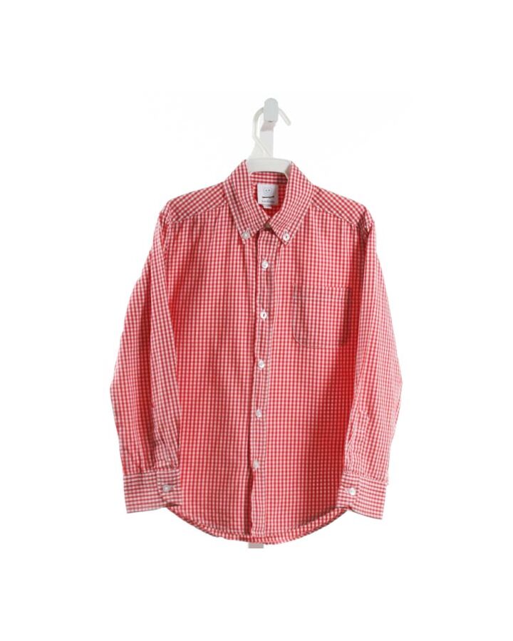 KATE & LIBBY  RED  GINGHAM  CLOTH LS SHIRT