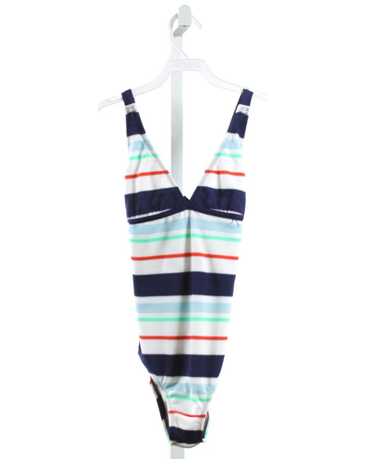 SPLENDID  MULTI-COLOR PIQUE STRIPED  1-PIECE SWIMSUIT