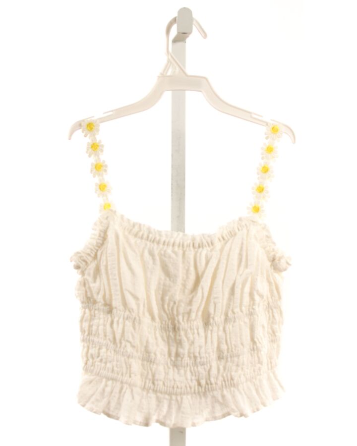 ANTHROPOLOGIE  WHITE SEERSUCKER   SLEEVELESS SHIRT