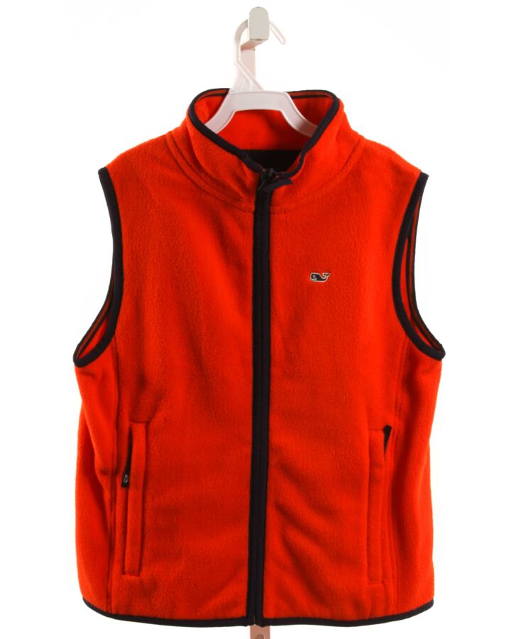 VINEYARD VINES  ORANGE FLEECE   VEST