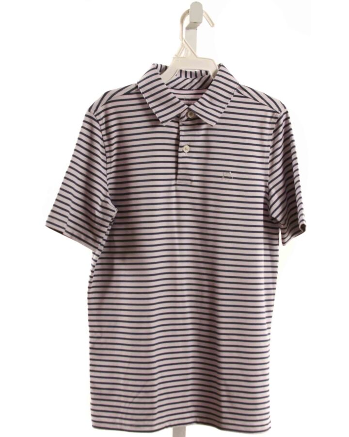 SOUTHERN TIDE  NAVY  STRIPED  KNIT SS SHIRT