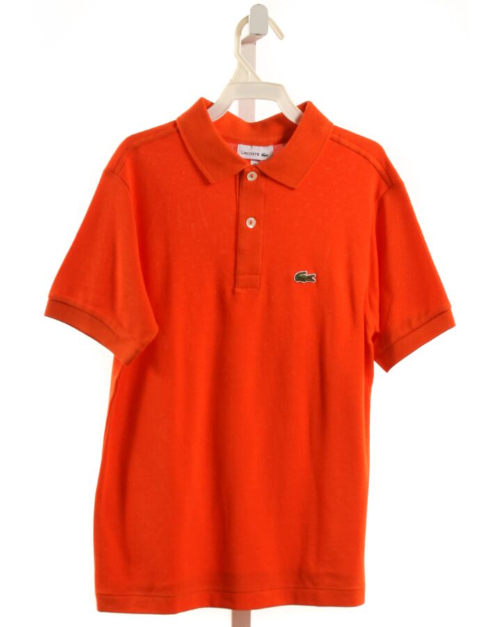 LACOSTE  ORANGE    KNIT SS SHIRT