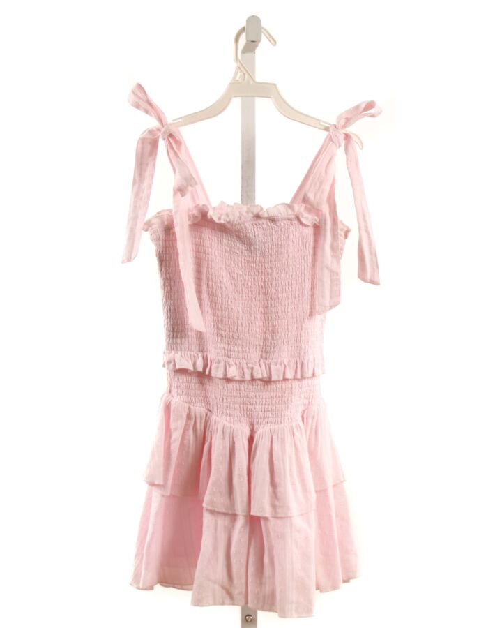 KATIEJNYC  LT PINK SWISS DOT  SMOCKED DRESS