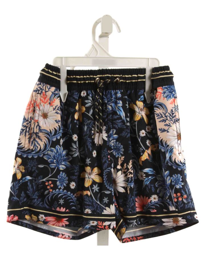 AGUA BENDITA  NAVY  FLORAL  SWIM TRUNKS