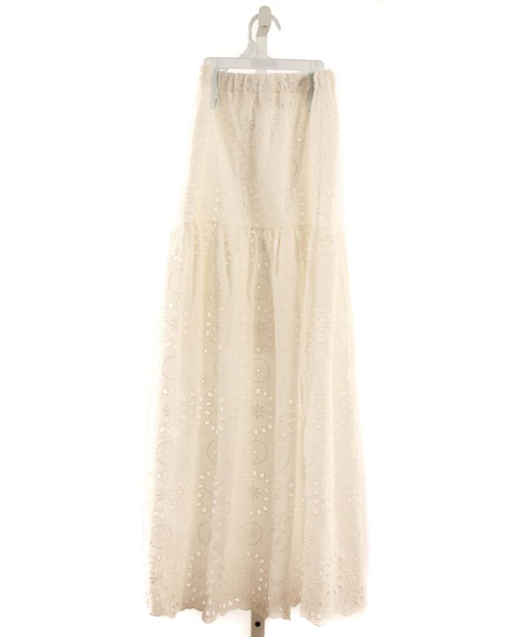 INDEE  WHITE EYELET FLORAL EMBROIDERED SKIRT
