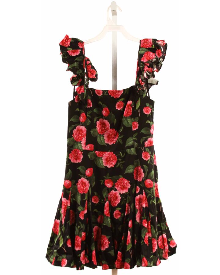 ALICE + OLIVIA  BLACK  FLORAL  PARTY DRESS