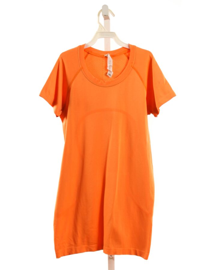 LULULEMON  ORANGE    KNIT SS SHIRT