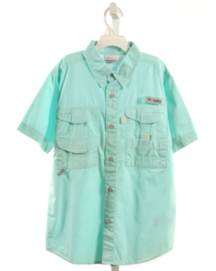 COLUMBIA  AQUA    DRESS SHIRT