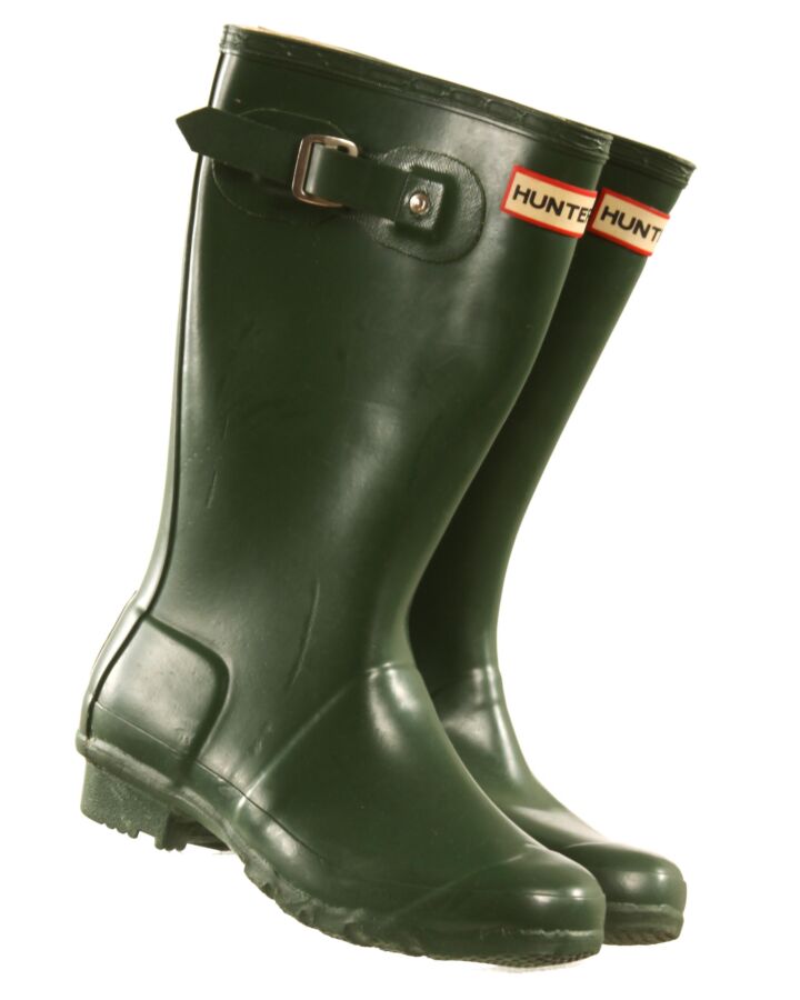 HUNTER GREEN BOOTS  *EUC SIZE CHILD 3