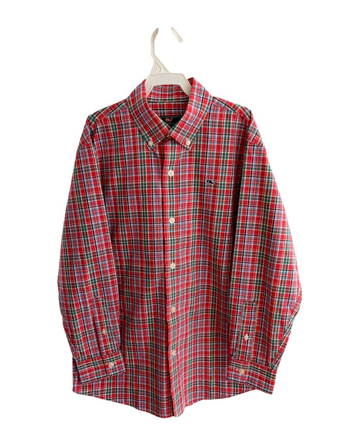VINEYARD VINES  RED  PLAID  DRESS SHIRT