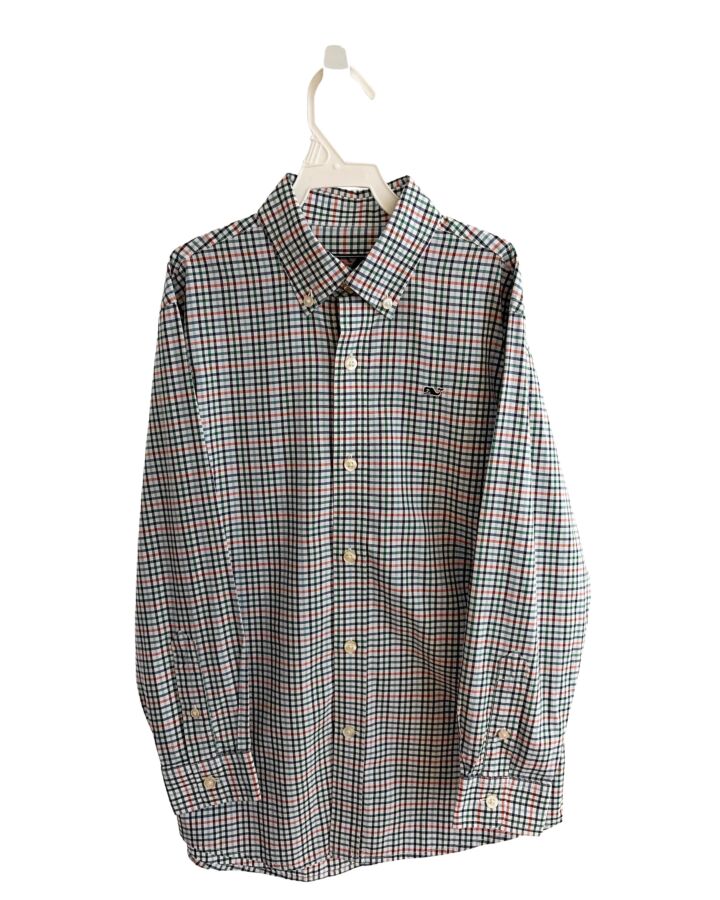 VINEYARD VINES  BLUE  PLAID  DRESS SHIRT