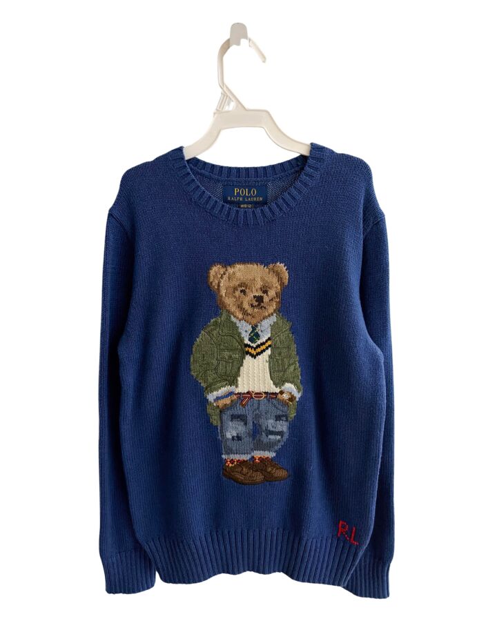 POLO BY RALPH LAUREN  BLUE   EMBROIDERED SWEATER