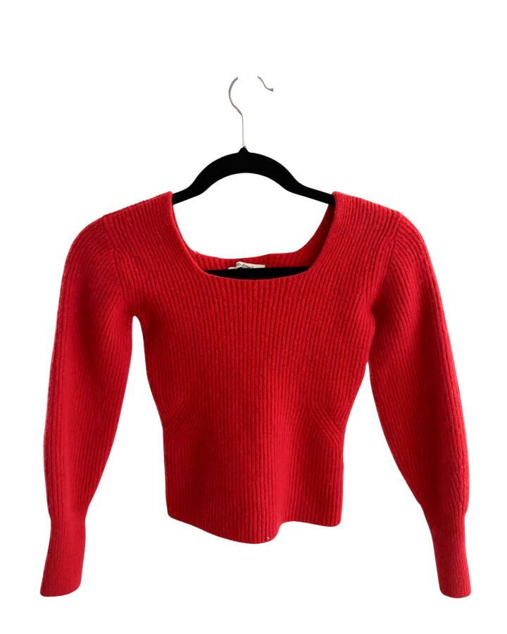 MADEWELL  RED CASHMERE   SWEATER