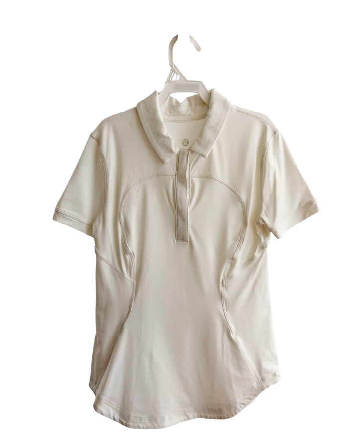 LULULEMON  WHITE    KNIT SS SHIRT